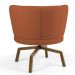 Kit 02 Poltronas Decorativas Melissa Base Ka Giratória Castanho B-262 Veludo Telha - Domi