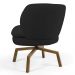 Kit 02 Poltronas Decorativas Melissa Base Ka Giratória Castanho B-300 Veludo Preto - Domi