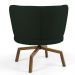 Kit 02 Poltronas Decorativas Melissa Base Ka Giratória Castanho B-303 Veludo Verde Musgo - Domi