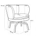 Kit 02 Poltronas Decorativas Melissa Base Ka Giratória Castanho B-303 Veludo Verde Musgo - Domi