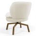 Kit 02 Poltronas Decorativas Melissa Base Ka Giratória Castanho B-309 Veludo Bege - Domi