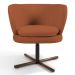 Kit 02 Poltronas Decorativas Melissa Base Xis Giratória B-262 Veludo Telha - Domi