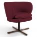 Kit 02 Poltronas Decorativas Melissa Base Xis Giratória B-278 Veludo Marsala - Domi