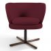 Kit 02 Poltronas Decorativas Melissa Base Xis Giratória B-278 Veludo Marsala - Domi
