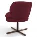 Kit 02 Poltronas Decorativas Melissa Base Xis Giratória B-278 Veludo Marsala - Domi