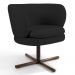 Kit 02 Poltronas Decorativas Melissa Base Xis Giratória B-300 Veludo Preto - Domi