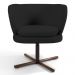 Kit 02 Poltronas Decorativas Melissa Base Xis Giratória B-300 Veludo Preto - Domi
