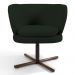 Kit 02 Poltronas Decorativas Melissa Base Xis Giratória B-303 Veludo Verde Musgo - Domi