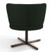 Kit 02 Poltronas Decorativas Melissa Base Xis Giratória B-303 Veludo Verde Musgo - Domi
