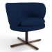 Kit 02 Poltronas Decorativas Melissa Base Xis Giratória B-304 Veludo Azul Marinho - Domi