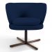 Kit 02 Poltronas Decorativas Melissa Base Xis Giratória B-304 Veludo Azul Marinho - Domi