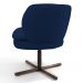 Kit 02 Poltronas Decorativas Melissa Base Xis Giratória B-304 Veludo Azul Marinho - Domi