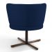 Kit 02 Poltronas Decorativas Melissa Base Xis Giratória B-304 Veludo Azul Marinho - Domi
