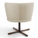 Kit 02 Poltronas Decorativas Melissa Base Xis Giratória C-107 Linho Bege - Domi