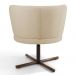 Kit 02 Poltronas Decorativas Melissa Base Xis Giratória C-129 Linho Bege Escuro - Domi