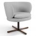 Kit 02 Poltronas Decorativas Melissa Base Xis Giratória C-315 Linho Cinza Claro - Domi