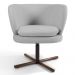 Kit 02 Poltronas Decorativas Melissa Base Xis Giratória C-315 Linho Cinza Claro - Domi