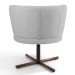 Kit 02 Poltronas Decorativas Melissa Base Xis Giratória C-315 Linho Cinza Claro - Domi