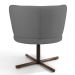 Kit 02 Poltronas Decorativas Melissa Base Xis Giratória C-416 Linho Cinza Escuro - Domi