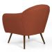 Kit 02 Poltronas Decorativas Nina Pés Palito Madeira B-262 Veludo Telha - Domi