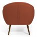 Kit 02 Poltronas Decorativas Nina Pés Palito Madeira B-262 Veludo Telha - Domi