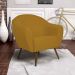 Kit 02 Poltronas Decorativas Nina Pés Palito Madeira B-279 Veludo Mostarda - Domi