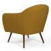 Kit 02 Poltronas Decorativas Nina Pés Palito Madeira B-279 Veludo Mostarda - Domi