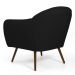 Kit 02 Poltronas Decorativas Nina Pés Palito Madeira B-300 Veludo Preto - Domi