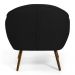 Kit 02 Poltronas Decorativas Nina Pés Palito Madeira B-300 Veludo Preto - Domi