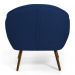 Kit 02 Poltronas Decorativas Nina Pés Palito Madeira B-304 Veludo Azul Marinho - Domi