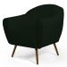 Kit 02 Poltronas Decorativas Nina Pés Palito Madeira C-117 Linho Verde Musgo - Domi