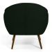 Kit 02 Poltronas Decorativas Nina Pés Palito Madeira C-117 Linho Verde Musgo - Domi