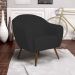 Kit 02 Poltronas Decorativas Nina Pés Palito Madeira C-465 Linho Chumbo - Domi
