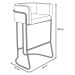 Kit 2 Banquetas Decorativas Base Aço Preto Betina C-03 Corano Cinza - Domi