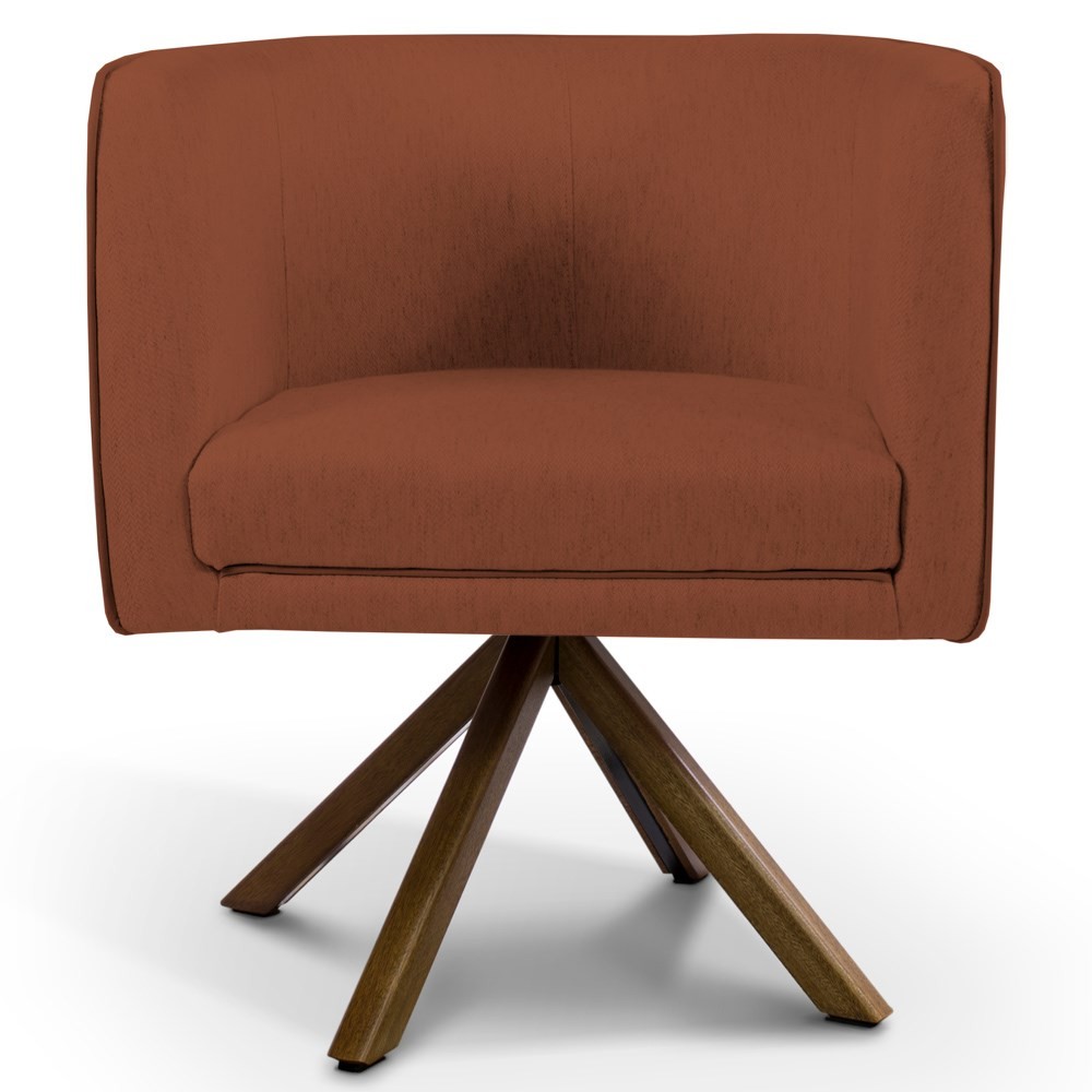Kit 2 Poltronas Base Giromad Betina B-355 Linho Laranja - Domi