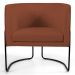 Kit 2 Poltronas Decorativas Base Aço Betina B-355 Linho Laranja - Domi