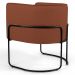 Kit 2 Poltronas Decorativas Base Aço Betina B-355 Linho Laranja - Domi