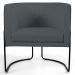 Kit 2 Poltronas Decorativas Base Aço Betina C-03 Sintético Cinza - Domi