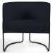 Kit 2 Poltronas Decorativas Base Aço Betina C-05 Sintético Preto - Domi