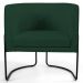 Kit 2 Poltronas Decorativas Base Aço Betina C-117 Linho Verde Musgo - Domi