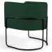Kit 2 Poltronas Decorativas Base Aço Betina C-117 Linho Verde Musgo - Domi