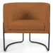 Kit 2 Poltronas Decorativas Base Aço Betina C-262 Veludo Telha - Domi