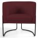 Kit 2 Poltronas Decorativas Base Aço Betina C-278 Veludo Marsala - Domi