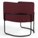 Kit 2 Poltronas Decorativas Base Aço Betina C-278 Veludo Marsala - Domi