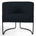 Kit 2 Poltronas Decorativas Base Aço Betina C-300 Veludo Preto - Domi