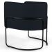Kit 2 Poltronas Decorativas Base Aço Betina C-300 Veludo Preto - Domi