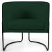 Kit 2 Poltronas Decorativas Base Aço Betina C-303 Veludo Verde Musgo - Domi