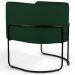Kit 2 Poltronas Decorativas Base Aço Betina C-303 Veludo Verde Musgo - Domi