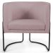 Kit 2 Poltronas Decorativas Base Aço Betina C-305 Veludo Rosê - Domi