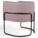 Kit 2 Poltronas Decorativas Base Aço Betina C-305 Veludo Rosê - Domi